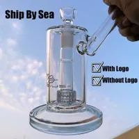 Ship By Sea Clear Sidecar Mobius Hookahs Smoking Accessories Drum Percolator Oil Dab Rig Stereo Matrix Perc Water Pipes with Mobius Decal MB01