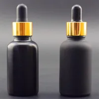 30ml Cam Boğaz Şişesi 1 oz Yuvarlak Buzlu Temizlik/Amber/Mavi/Yeşil/Siyah Mat Vape E Sıvı Parfüm Esansiyel Yağ Beyaz Altın 2888