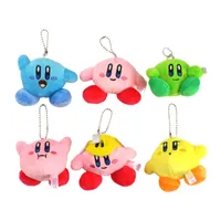 Anime -ster Kirby Cute Mini Plush Doll Toy Perifere Cartoon Bag Pendant Keychain Holiday Gift DHL