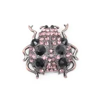 20 PC/LOT Custom Lindo Broche Broche Fashion Rhinestone Ladybug Ladybird Pin para mujeres Decoración Regalo
