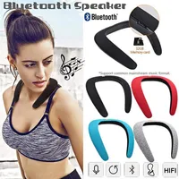 Neck Bluetooth Lautsprecher Wireless MP3 Player Wearable Subwoofer Earphone Magic Fashion Sport Lautsprecher Headset DJ Volume281i