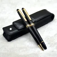 Promotion - High quality Msk-163 Classic Black Resin Ballpoint pen RollerBall pen Fountain pens Writing office school Stationery With Serial Number IWL666858