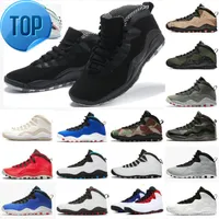 Top Quailty Basketball Shoes Jumpman 10s Wings Westbrook Class of 2006 Cool Black gray Chicago 10 Gs Fusion Red Desert Camo Smoke Grey