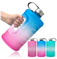 Butelka wodna do sportu Motywacyjny Marker Czas Outdoor Lecksproof BPA Free 73OZ Butelki wielokrotnego użytku z uchwytem 3 kolory prezenty EE