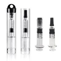 Empty Oil Syringe Luer Lock Luer-Head 1ML measure Glass Container Bag injector Pump for Thick Oil Vape Cartridges E Cigarettes515z181x