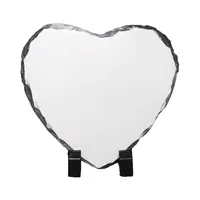 6x6 inch sublimation Blank photo slate rock plaque heart shape Heat Transfer Picture Frame Blanks