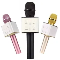 Q7 Bluetooth Microphone Microphones Portable Handheld Wireless KTV Karaoke Player Loudspeaker MIC Speaker For iPhone 13 Plus Samsung S7