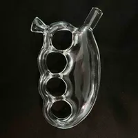 Hookahs Accessories Glass Bong Glass Knuckle Bubbler Mini Recycler Pipe For Dry Herb Cigarette