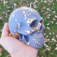 Diy aroma schedel hoofdkaars voor het maken van gips zeep Halloween ornament siliconen mallen handgemaakt cadeau home decor ambachten 220611