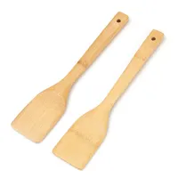 1pc bambú espátula bambú natural cocina de madera spatulas soporte de cuchara utensilios de cocina cena comida wok shovel accesorios de cocina