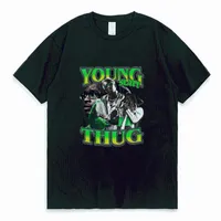 Men&#039;s T-Shirts Young Thug Hip Hop Rap T Shirt Men Women Clothes Summer Oversized Graphic T-shirt Street Harajuku Fashion Tees Short Sleeve T
