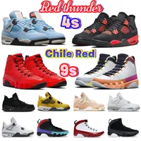 Top 9 9s basketball shoes 4 4s Chile red thunder fashion mens sneaker university blue white oreo Black Cat Tour Yellow thunder Grey change the world women men sneakers