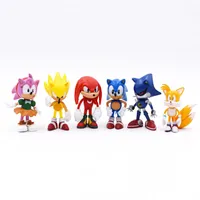 5 Set Sonic Figürler Oyuncak Pvc Oyuncak Sonic Shadow Tails Karakterler Figür Oyuncaklar 303R