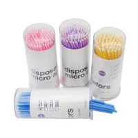 100 pçs / set descartável Microbrush Microbrush Eyelashes Extensão Individual Lash Removendo Micro Brush para Extensão Eyelash Lips Eyeshadow Tools