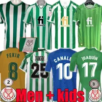 95 97 21 22 Real Betis Soccer Jerseys Joaquin B.Iglesias Camiseta de Fútbol Canales Fekir 2021 2022 특수판 축구 셔츠 Copa del Rey Final Men + Kids 1997 1997