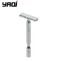 YAQI Matte Chrome Color AC Blade Excalibur Single-edged Mens Shaving Safety Razor 220708