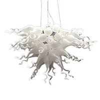 Nordisches Design Kronleuchter Beleuchtung weiß moderne Wohnzimmerlampen Murano Style Glass Lampe Küche Esszimmer Haus Dekoration Leuchten