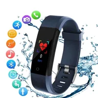 115Plus Smart Wristband Smart Watch Fitness Tracker Real Heart Rate Monitor Band Trackers SmartBracelet Waterproof Smartwatch TPU strap