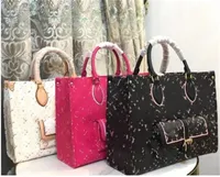 Designer Onthego Totes Taschen fallen für Sie Schulter -Cross -Body -Taschen Handtaschen Black Creme luxuriöse Einkaufsmeldung Womens Echte Ledermonogramme unterwegs