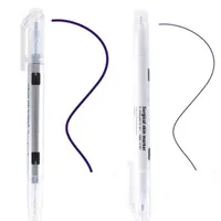 Surgical Skin Marker Double Heads Eyebrow Markers Pen With Measuring Ruler Microblading Positioning Tool249I