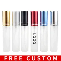 10PC Free Customized pcs lot ML Glass Bottle With Spray Refillable Empty Cosmetic Case For Traveler Add You Y220428