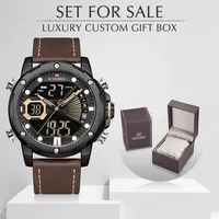 Marina de los hombres Naviforce Watch con caja para los hombres Sport Watch LED analógico Digital Reloj Masculino266W Relogio impermeable