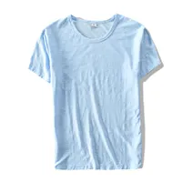 Camisas para hombres Camisa Men Summer Algodón de algodón Camina corta para camisetas Tops suaves y transpirables Camas-Tamaño M-XXXLMen's