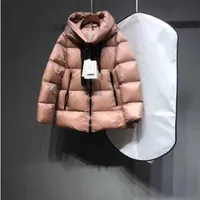 Women's Down Parkas Monclair Women Down Coat Outdoor Duck Feather Jacket Outerwear Hooded Thick Windproof Soft Warm Parkas Pink size jackets