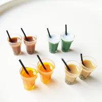 Plastik Mini Milk Tea Tassen Getr￤nk Miniaturhandwerk Tools Dekor Zauber 1221494