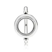 New Trendy 925 Sterling Silver Fashion Signature Floating Locket Ring For Women Wedding Party Gift Fine Europe Jewelry Original D12097