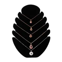 Nya halsbandsmycken Velvet Stand Chain Holder Tray Organizer Show Display Rack Jewelry Accessories Display8275b