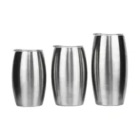 birthday gifts spill proof 15oz 20oz 25oz Mugs insulated stainless steel stemless wine Rugby tumbler with sliding lid