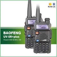 Walkie talkie 2pcs originale baofeng uv-5r plus 8w ad alta potenza VHF/UHF 136-174/400-520MHz Dual Band FM Vero prosciutto a due vie