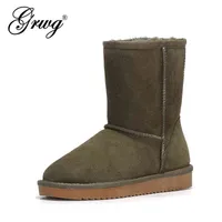 Boots Grwg 100 ٪ من جلود الثلوج الأصلية نساء أعلى جودة أستراليا الشتاء ل Botas Mujer 220805 الدافئة