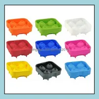 Ice Cream Tools Kitchen Kitchen Dining Bar Home Garden Cube Ball Sile 4 Hole Drinking Wine Tray Brick Round M D5V