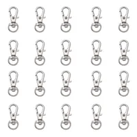 Keychains 20pcs Alloy Swivel Lanyard Snap Hook Lobster Claw Clasps Jewelry Making Supplies Bag Keychain DIY AccessoriesKeychains