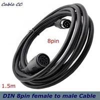 Computer Cables & Connectors Male To Female 8 PIN DIN Extention Speaker Audio Cable Conference System Line Hand In Microphone Line269q