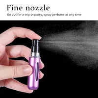 5 8 20ml Refillable Mini Perfume Bottle Portable Aluminum Atomizer 5ml Refill Perfumes Spray Bottle Cosmetic Container For Travel