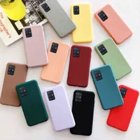 Candy Color Silicone Phone Case för Samsung Galaxy A03S A13 A23 A33 A53 A22 A32 A12 A52 A72 5G A51 A71 Matt Soft TPU Back Cover T220805