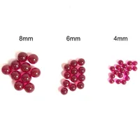 4mm 6mm 8mm Ruby Terp Pearl Dab Pearl Sapphire Ball Insert Red Color for 25mm 30mm Quartz Banger Nails Glass Bongs251V