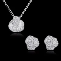 Fashionable novelty 2017 Silver jewelry set with crystals and artificial pearls for women a ring earrings and a necklace AS1342907