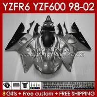 Bodywork Kit für Yamaha YZF R6 R 6 YZF600 600CC YZFR6 98 99 00 2001 2002 Körper 145no