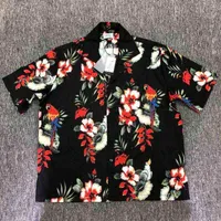 Мужские футболки дизайнер RHODE футболка мужчины женские цветочные попугая красные короткими рукавами цветок печатание высокой улицы мода футболка UWIU высокое качество