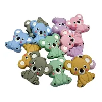 Silicone Koala Beads Teether Baby Teething Toys BPA Food Grade Pearls Nursing Gifts DIY Silicone Necklace Baby Gift182u