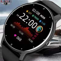 LIGE 2022 New Smart Watch Men Full Touch Screen Sport Fitness Watch IP67 Waterproof Bluetooth For Android ios smartwatch Men box200y