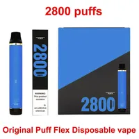 E cigarettes PUUF Flex 2800 Puffs VAPE Original Disposable Pod Device Kits 1500mAh Battery 10ml Prefilled Pods Cartridge Vapor Pen PK Bang