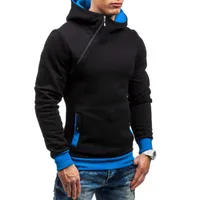 Męskie bluzy bluzy męskie Slim Fit Solid Color Projekt Zip Autumn Winter Fashion Man Man Hip Hop Streetwear Topsmen's