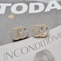 Neue Luxusperlen G -Buchstaben Designer -Hengste Ohrringe für Frauen Party Hochzeit Schmuck Geschenk