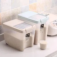 Storage Boxes & Bins Household Rice Bucket Moisture-proof Insect-proof Sealed Flour Box Cylinder For Home Kitchen