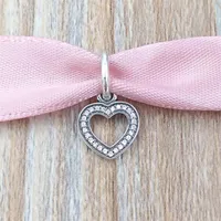 Andy Jewel Teualtic 925 Sterling Silver Beads Sparkling Heart Pendant Charm 매력에 유럽 판도라 스타일의 보석 팔찌 216n